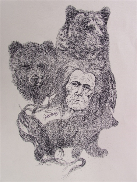 BEAR ART PRINT