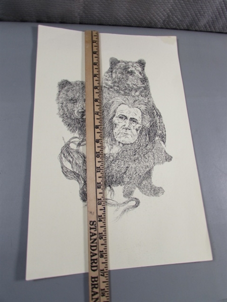 BEAR ART PRINT