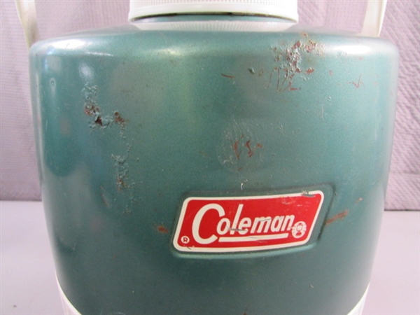 PAIR OF COLEMAN INSULATED DRINK COOLER/DISPENSERS WITH CUPS