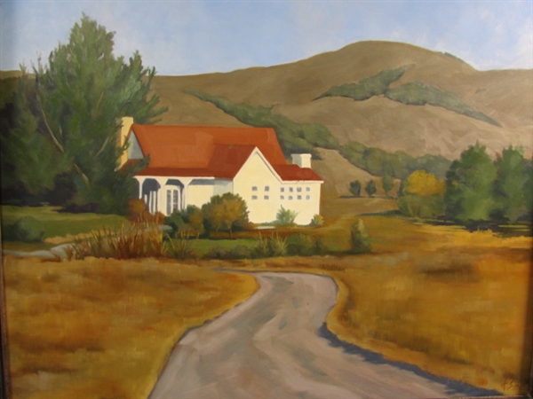 ORIGINAL OIL ON PANEL AT THE RANCH BY JILL SEE