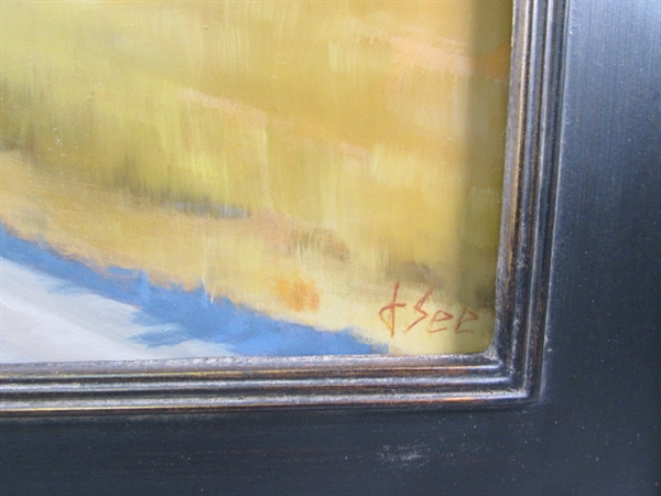 ORIGINAL OIL ON PANEL AT THE RANCH BY JILL SEE