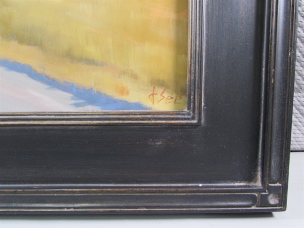ORIGINAL OIL ON PANEL AT THE RANCH BY JILL SEE