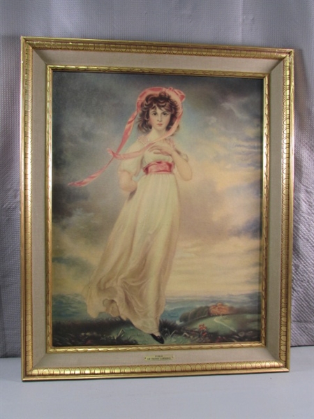 LARGE FRAMED PINKIE & BLUE BOY PRINTS