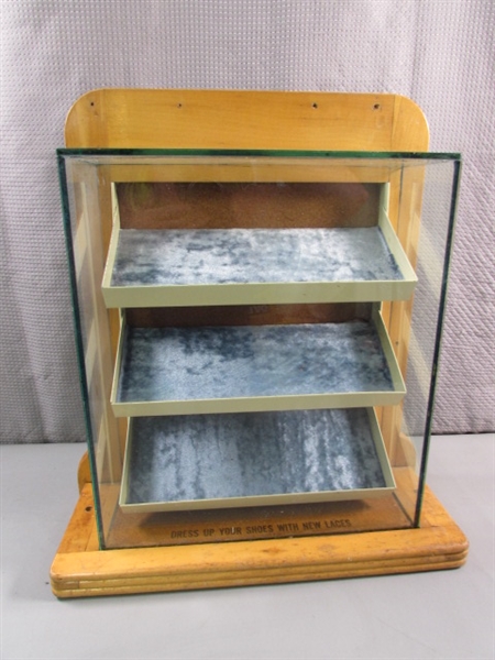VINTAGE 1950'S COUNTERTOP SHOELACE DISPLAY