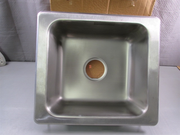 19X17 STAINLESS STEEL SINK - NEW
