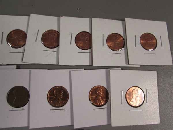ROLLS & CARDED COPPER US PENNIES