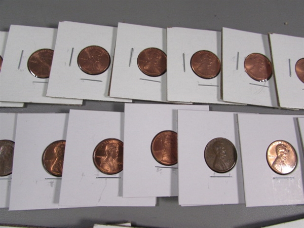 ROLLS & CARDED COPPER US PENNIES