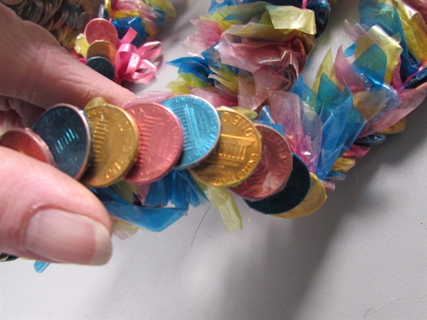 12+ LBS OF COPPER US PENNIES & A PENNY LEI