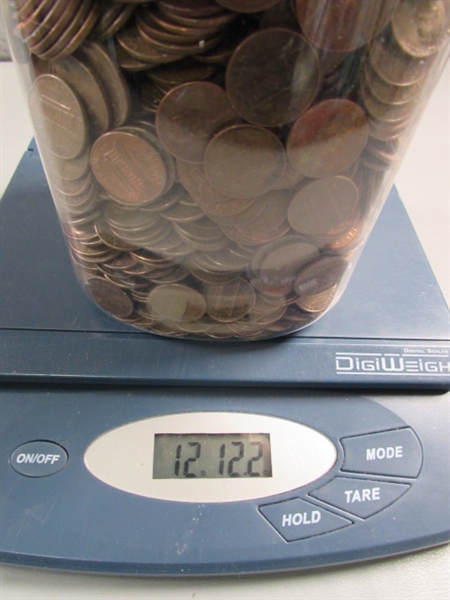 12+ LBS OF COPPER US PENNIES & A PENNY LEI