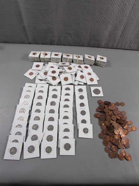 CANADIAN PENNIES, NICKELS, DIMES AND A QUARTER