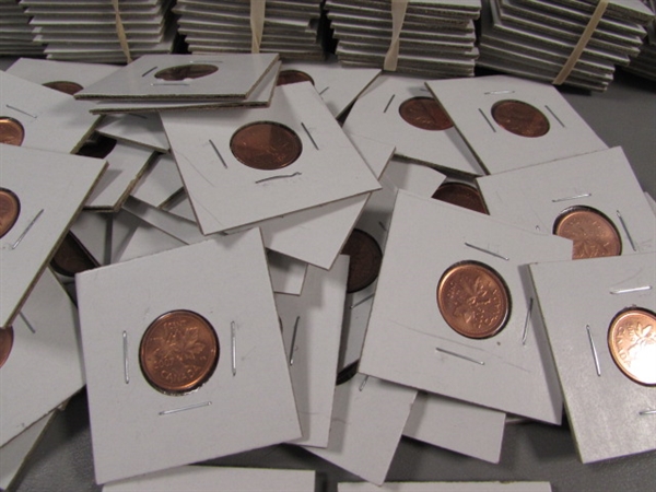 CANADIAN PENNIES, NICKELS, DIMES AND A QUARTER