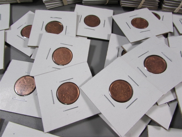 CANADIAN PENNIES, NICKELS, DIMES AND A QUARTER
