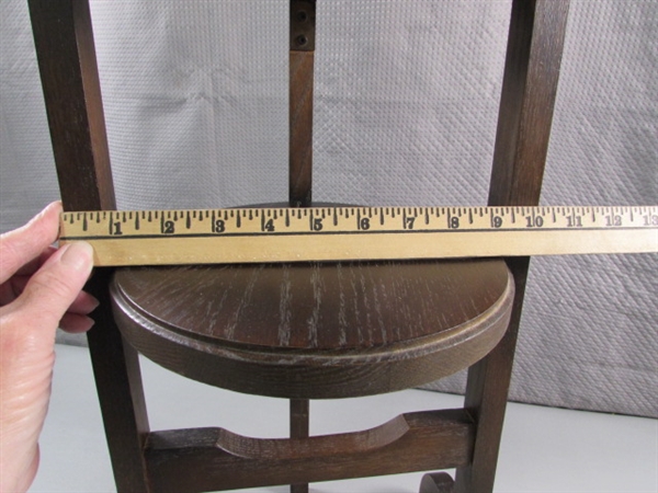 FOLDING WOODEN 3-TIER PLANT STAND