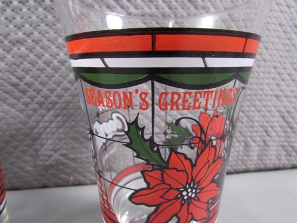 16 VINTAGE STYLE SODA FOUNTAIN COCA-COLA GLASSES