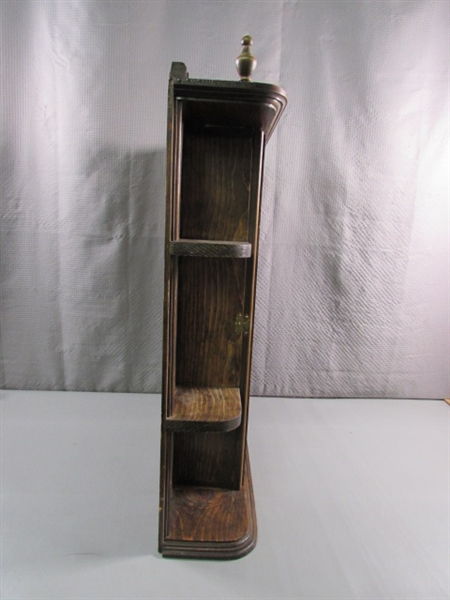 VINTAGE WOODEN 3 TIER NIC-NAC SHELVING UNIT