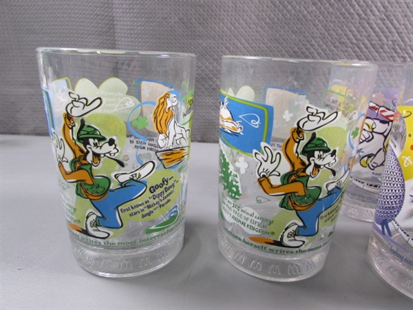 8 COLLECTIBLE WALT DISNEY GLASSES