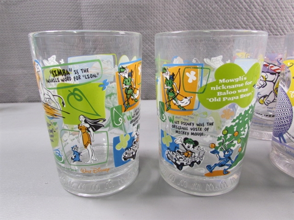 8 COLLECTIBLE WALT DISNEY GLASSES