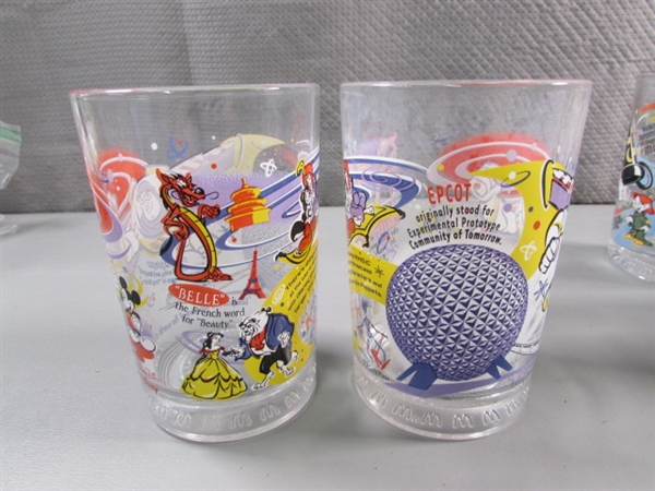 8 COLLECTIBLE WALT DISNEY GLASSES