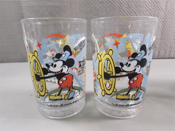 8 COLLECTIBLE WALT DISNEY GLASSES