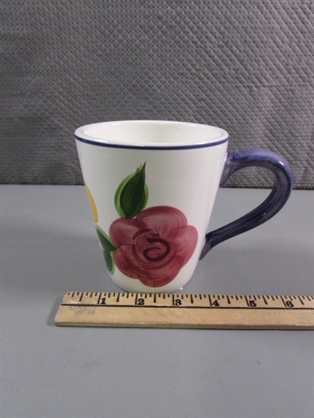 SALAD BOWL & 6 MATCHING MUGS - NEW