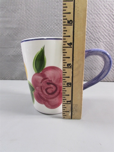 SALAD BOWL & 6 MATCHING MUGS - NEW