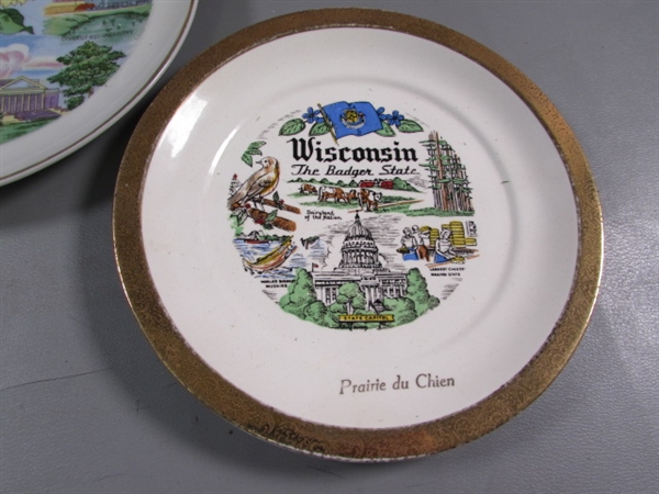 6 VINTAGE SOUVENIR PLATES