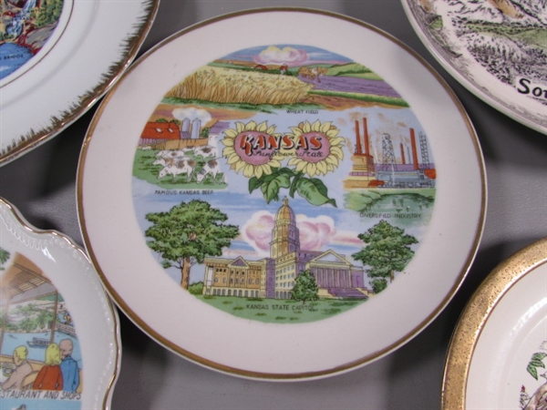 6 VINTAGE SOUVENIR PLATES