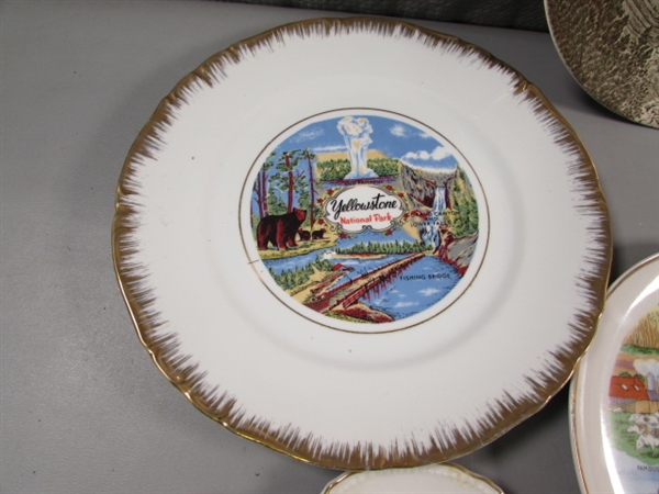 6 VINTAGE SOUVENIR PLATES
