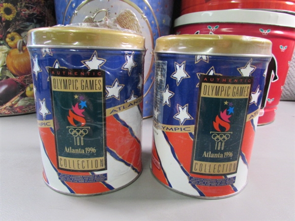 LARGE & SMALL POPCORN TINS