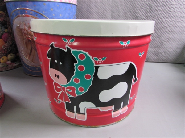 LARGE & SMALL POPCORN TINS
