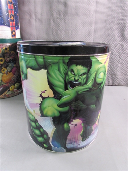 LARGE & SMALL POPCORN TINS