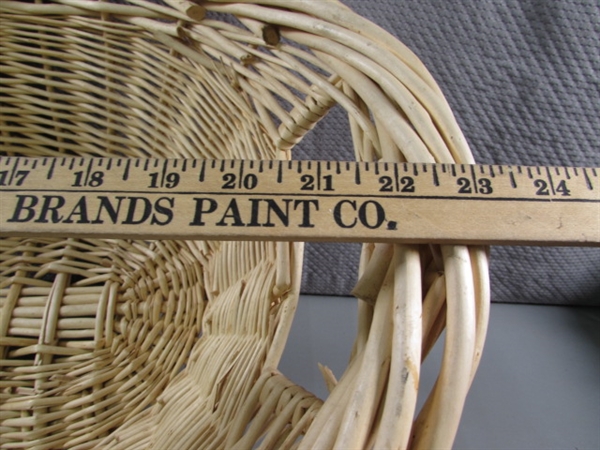 PAIR OF WICKER LAUNDRY BASKETS