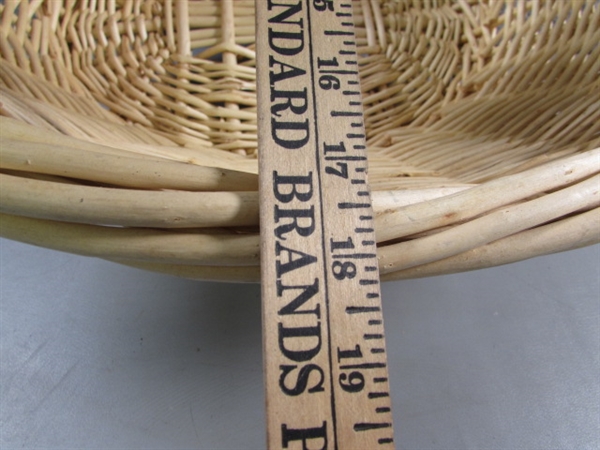 PAIR OF WICKER LAUNDRY BASKETS