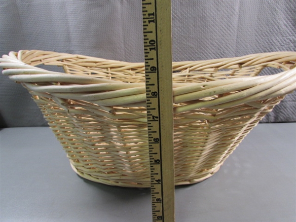PAIR OF WICKER LAUNDRY BASKETS