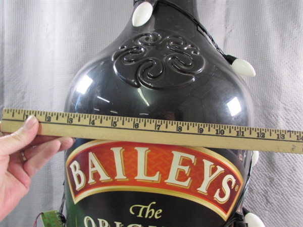LARGE PLASTIC BAILEY'S IRISH CREAM ADVERTISEMENT BOTTLE