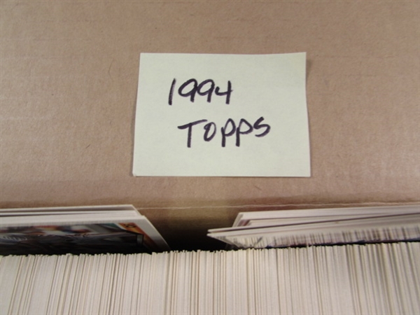 4 BOXES OF BASEBALL CARDS - MIXED YEARS & BRANDS
