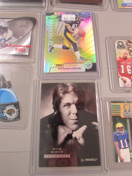 COLLECTION OF FOOTBALL TRADING CARDS IN HARD COVERS