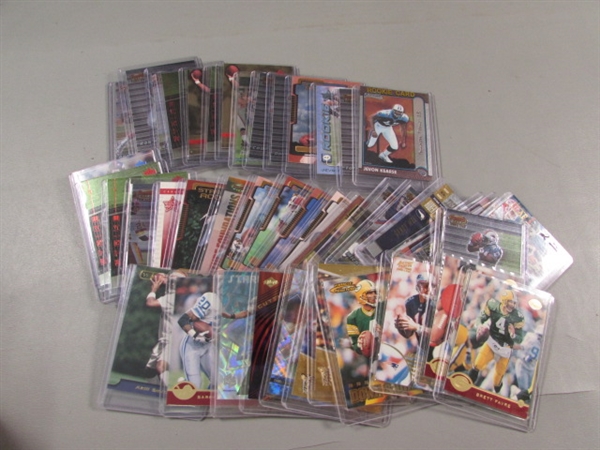 COLLECTION OF FOOTBALL TRADING CARDS IN HARD COVERS