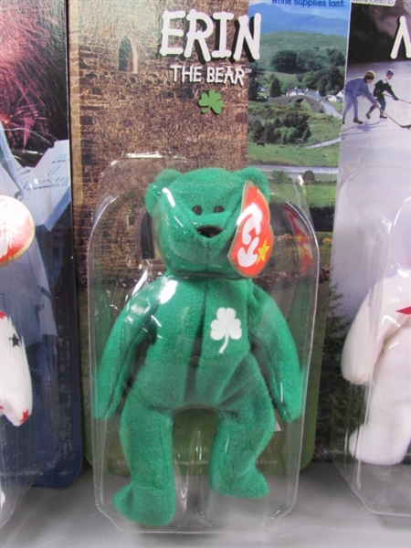 SET OF 4 MCDONALDS TY BEANIE BABIES - INTERNATIONAL SERIES - NEW IN PACKAGES
