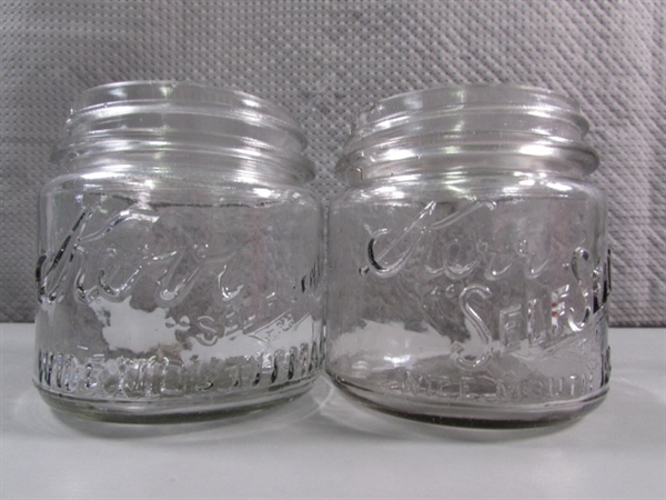 ANTIQUE PINT & QUART KERR CANNING JARS