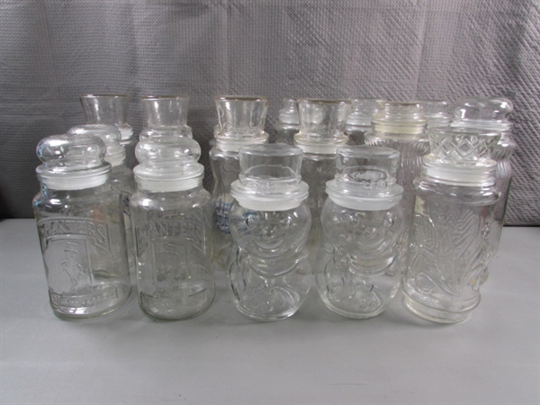 17 PLANTERS STORAGE JARS W/LIDS