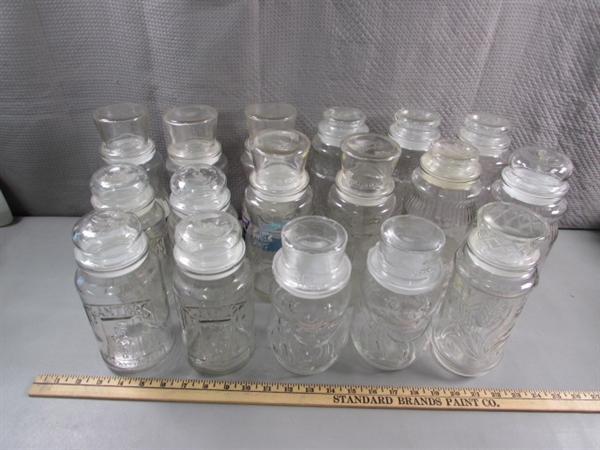 17 PLANTERS STORAGE JARS W/LIDS