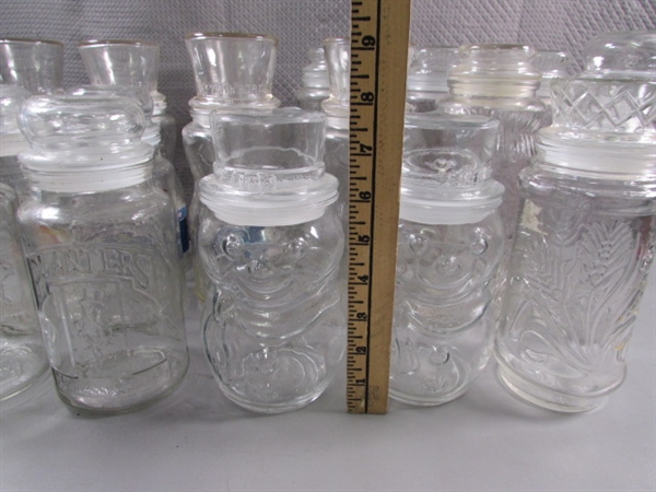 17 PLANTERS STORAGE JARS W/LIDS