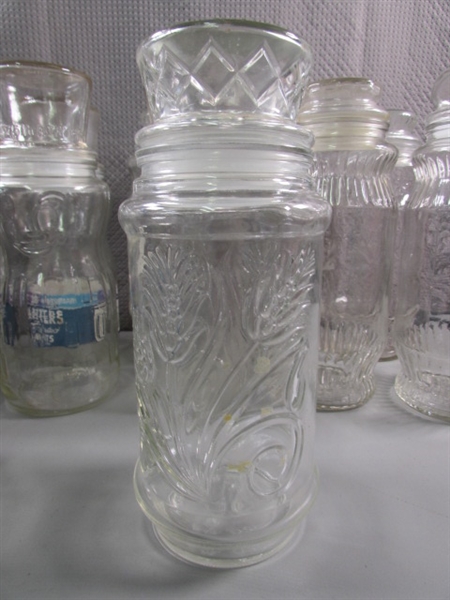 17 PLANTERS STORAGE JARS W/LIDS