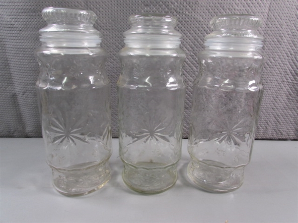 17 PLANTERS STORAGE JARS W/LIDS