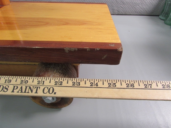 LARGE HAND CRAFTED WOODEN SEMI TRUCK