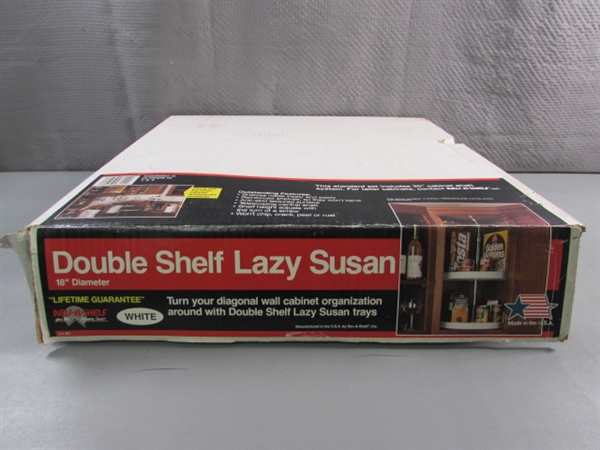 NEW 16 DOUBLE SHELF LAZY SUSAN