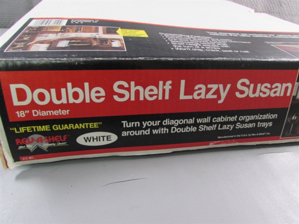 NEW 16 DOUBLE SHELF LAZY SUSAN