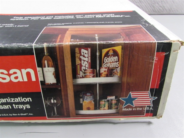 NEW 16 DOUBLE SHELF LAZY SUSAN