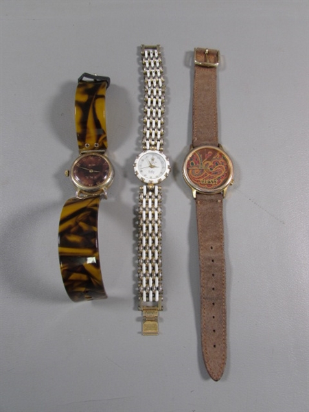 LADIES WATCHES - GUESS, ROLEX & 1 OTHER